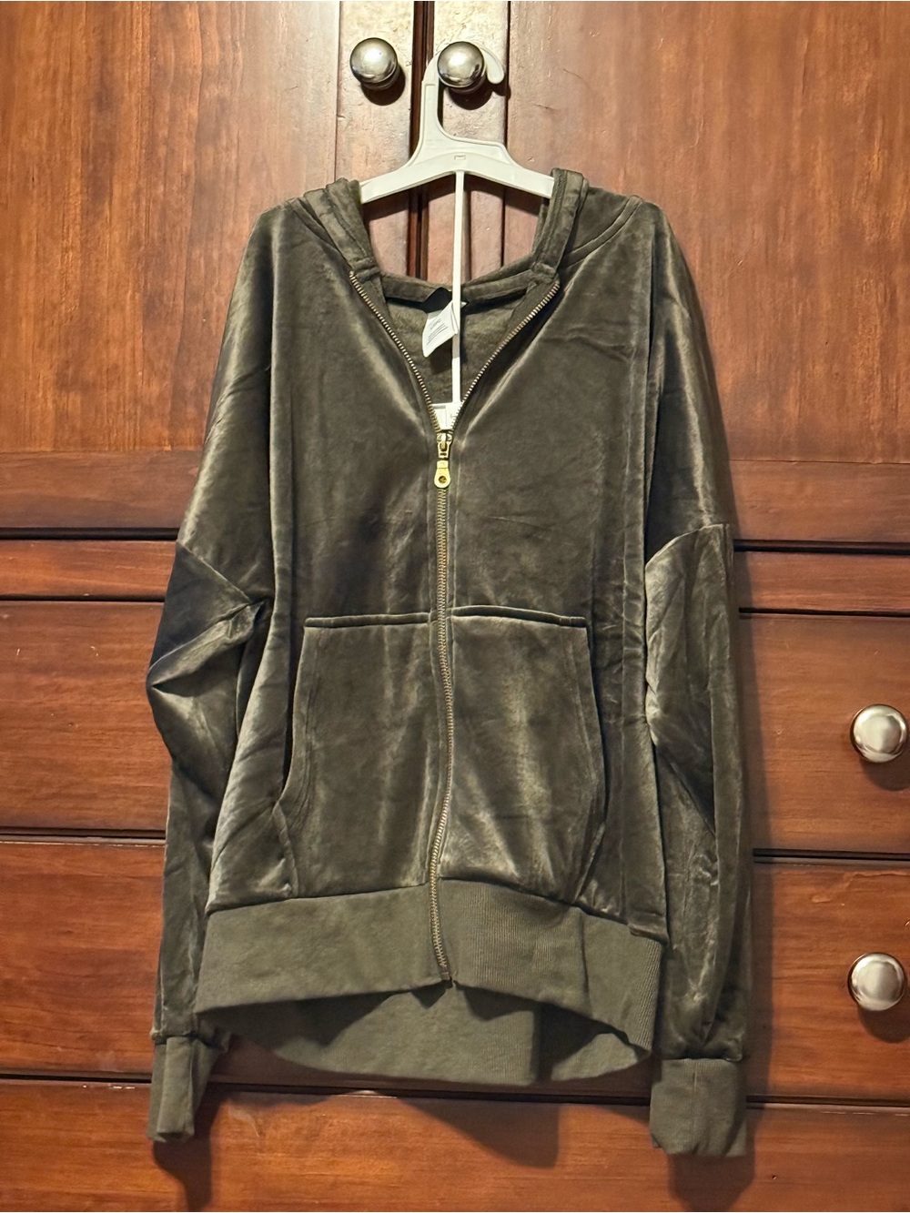 Felina Plush Hoodie in green